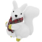 Kit 2 Bonecos De Natal Enfeite Esquilo Felpudo Natalino 18cm