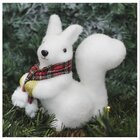 Kit 2 Bonecos De Natal Enfeite Esquilo Felpudo Natalino 18cm