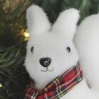 Kit 2 Bonecos De Natal Enfeite Esquilo Felpudo Natalino 18cm