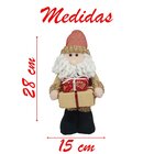 Kit 2 Bonecos Natal Boneco De Neve E Papai Noel Com Presente