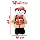 Kit 2 Bonecos Natal Boneco De Neve E Papai Noel Com Presente