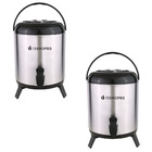 Kit 2 Botijão Garrafa Térmica Aço Inox Pressão Chimarrão Café