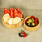 Kit 2 Bowls Canelado De Bambu - 15cm E 19cm Natural U