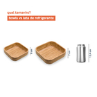 Kit 2 Bowls Quadrados De Bambu - Oikos Natural U