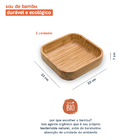 Kit 2 Bowls Quadrados De Bambu - Oikos Natural U