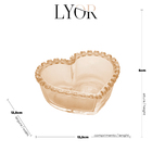 Kit 2 Bowls Tigelas Cristal De Chumbo Coracao Ambar Metalizad