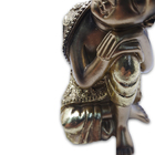 Kit 2 Buda Tailandês Meditando Cobre Contemplando 13 Cm