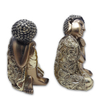 Kit 2 Buda Tailandês Meditando Cobre Contemplando 13 Cm