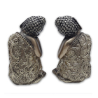 Kit 2 Buda Tailandês Meditando Cobre Contemplando 13 Cm