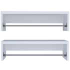 Kit 2 Cabideiro Branco 80x20x25p Arara Roupas Mdf Parede