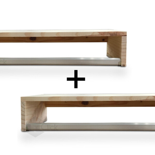 Kit 2 Cabideiro De Parede Arara Porta Roupas Aereo Para Lojas