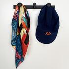 Kit 2 Cabideiros De Parede 3 Ganchos Pretos Multiusos Roupas