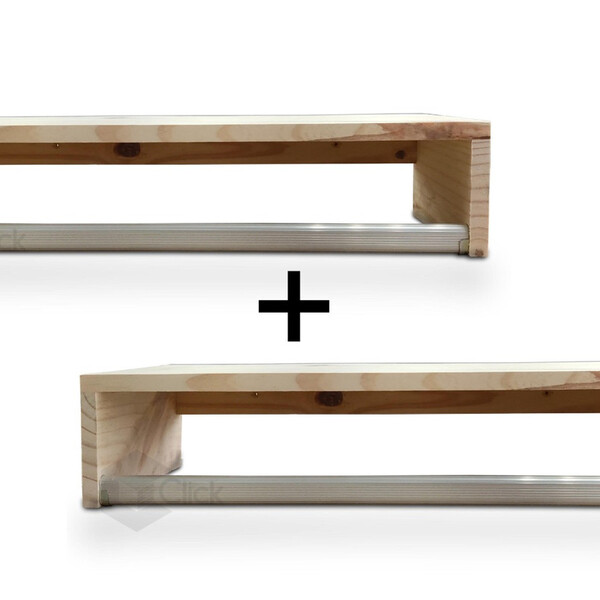 Kit 2 Cabideiros De Parede Arara Para Roupas Quarto Closet