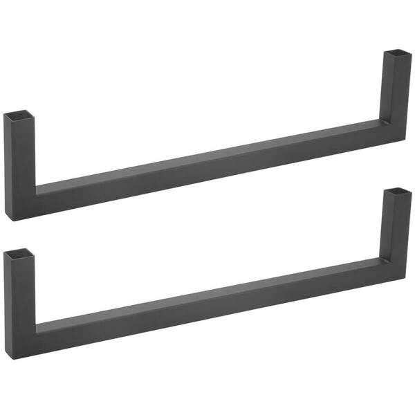 Kit 2 Cabideiros Para Roupas 60cm Masutti Preto Suporte Tubo