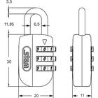 Kit 2 Cadeados Mala Mochila Segredo Numérico 25mm Rosa Stam