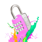 Kit 2 Cadeados Mala Mochila Segredo Numérico 25mm Rosa Stam