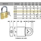 Kit 2 Cadeados Pado Latão Lt 35 Mm Não Enferruja Mesma Chave