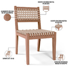 Kit 2 Cadeira Área Externa Cozinha Varanda Corda Náutica Bege