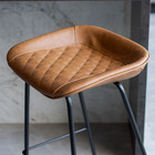 Kit 2 Cadeira Banqueta Industrial Alta Com Assento Estofado L