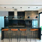 Kit 2 Cadeira Banqueta Industrial Alta Com Assento Estofado L