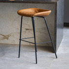 Kit 2 Cadeira Banqueta Industrial Alta Com Assento Estofado L