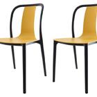 Kit 2 Cadeira Belle Amarelo Mostarda