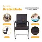 Kit 2 Cadeira De Escritório Interlocutor Big Fixa Com Braço M