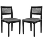 Kit 2 Cadeira Decorativa Sala De Jantar Nivea Ébano - Gran Be