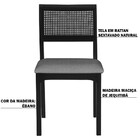 Kit 2 Cadeira Decorativa Sala De Jantar Nivea Ébano - Gran Be