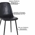 Kit 2 Cadeira Decorativa Sala E Escritorio Base Preta Emotion
