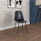 Kit 2 Cadeira Decorativa Sala E Escritorio Base Preta Emotion