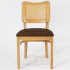 Kit 2 Cadeira Decorativa Tela Tingida Pes Madeira Amendoa Nacc