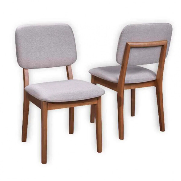 Kit 2 Cadeira Decorativa Zoe Estofada Em Madeira Maciça Facil