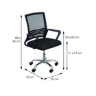 Kit 2 Cadeira Escritório Diretor Tela Mesh Lyon Preto