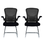 Kit 2 Cadeira Escritório Fixa Visitante Ergonômica C310v  Pre