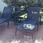 Kit 2 Cadeira Espreguiçadeira De Piscina Alumínio E Tela Slin