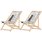 Kit 2 Cadeira Espreguiçadeira Dobrável S/b-jornal