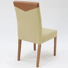 Kit 2 Cadeira Estofada Canela Pes Madeira Amendoa Nacc