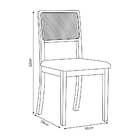 Kit 2 Cadeira Estofada Jantar Rubi Linho Madeira Maciça Mel C