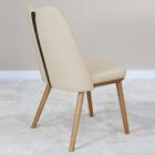 Kit 2 Cadeira Estofada Macrame Pes Madeira Amendoa Nacc