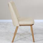 Kit 2 Cadeira Estofada Macrame Pes Madeira Amendoa Nacc