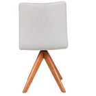 Kit 2 Cadeira Giratoria Linho Cinza Estofada Luxo