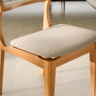 Kit 2 Cadeira Granada Moderna Madeira Maciça Estofado Linho