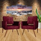 Kit 2 Cadeira Poltrona Consultório Escritório Recepção Reforç