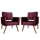 Kit 2 Cadeira Poltrona Consultório Escritório Recepção Reforç