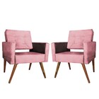 Kit 2 Cadeira Poltrona Consultório Escritório Recepção Reforç