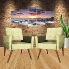 Kit 2 Cadeira Poltrona Consultório Escritório Recepção Reforç