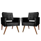 Kit 2 Cadeira Poltrona Consultório Escritório Recepção Reforç