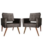 Kit 2 Cadeira Poltrona Consultório Escritório Recepção Reforç