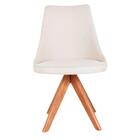 Kit 2 Cadeira Sala De Jantar Cristine Giratoria Linho Bege Es